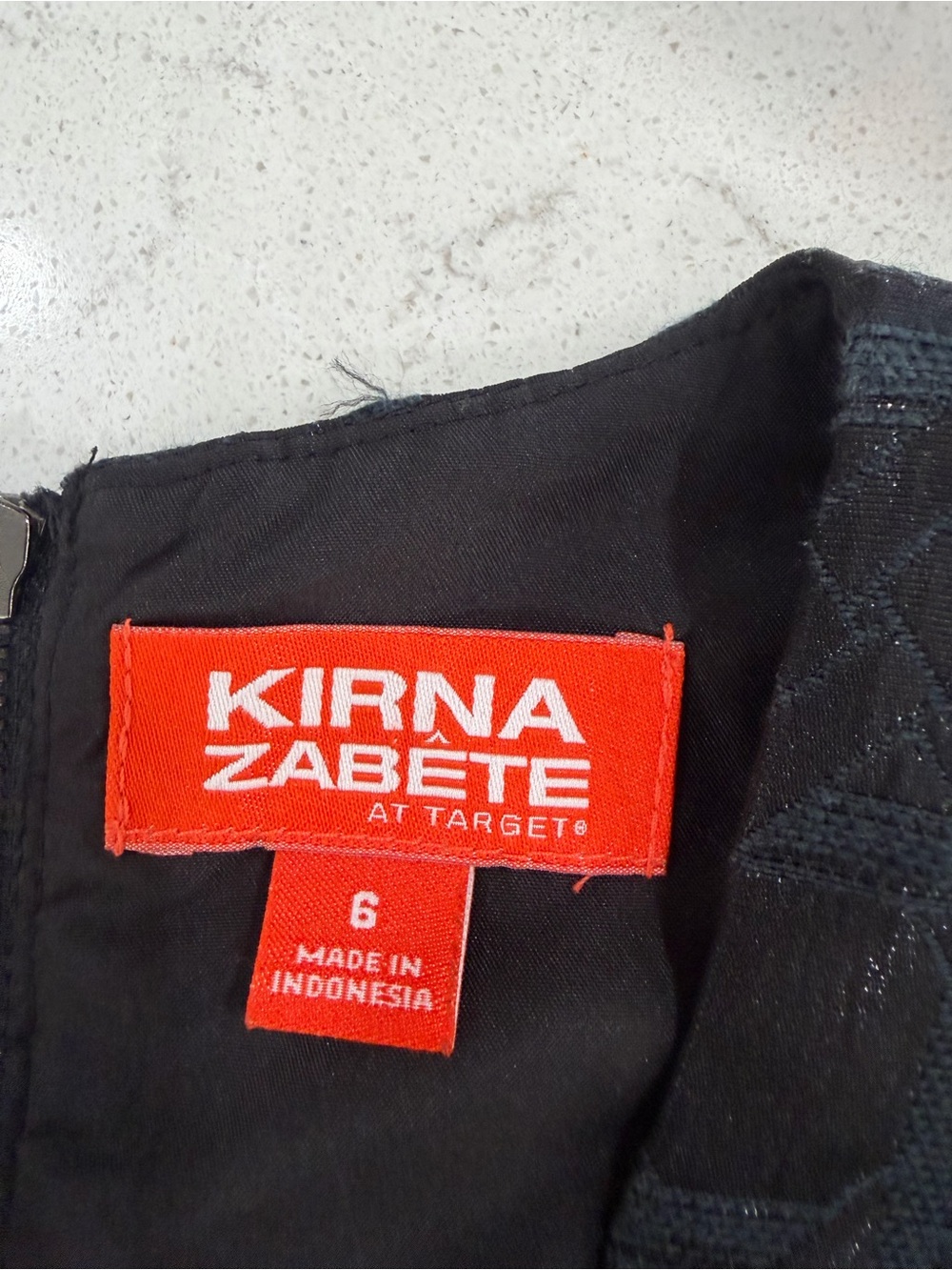 Kirna Zabete Black Textured V-Neck Fit-and-Flare Mini Dress - Picture 4 of 10